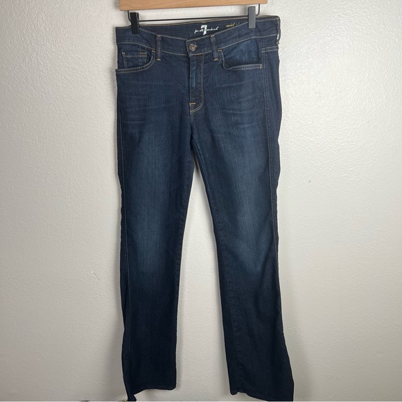 7 For All Mankind Denim - 7 For All Mankind Mid Rise Boot Cut Medium Wash Size 31